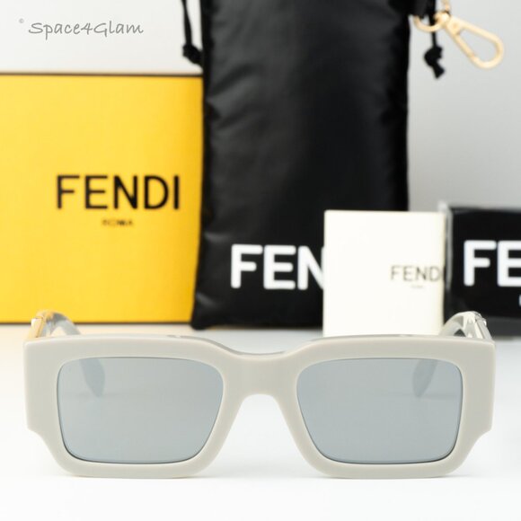 Fendi Women Sunglasses Grey Mirror Rectangle FE40131I DIAGONAL 20C NEW AUTHENTIC main image 6